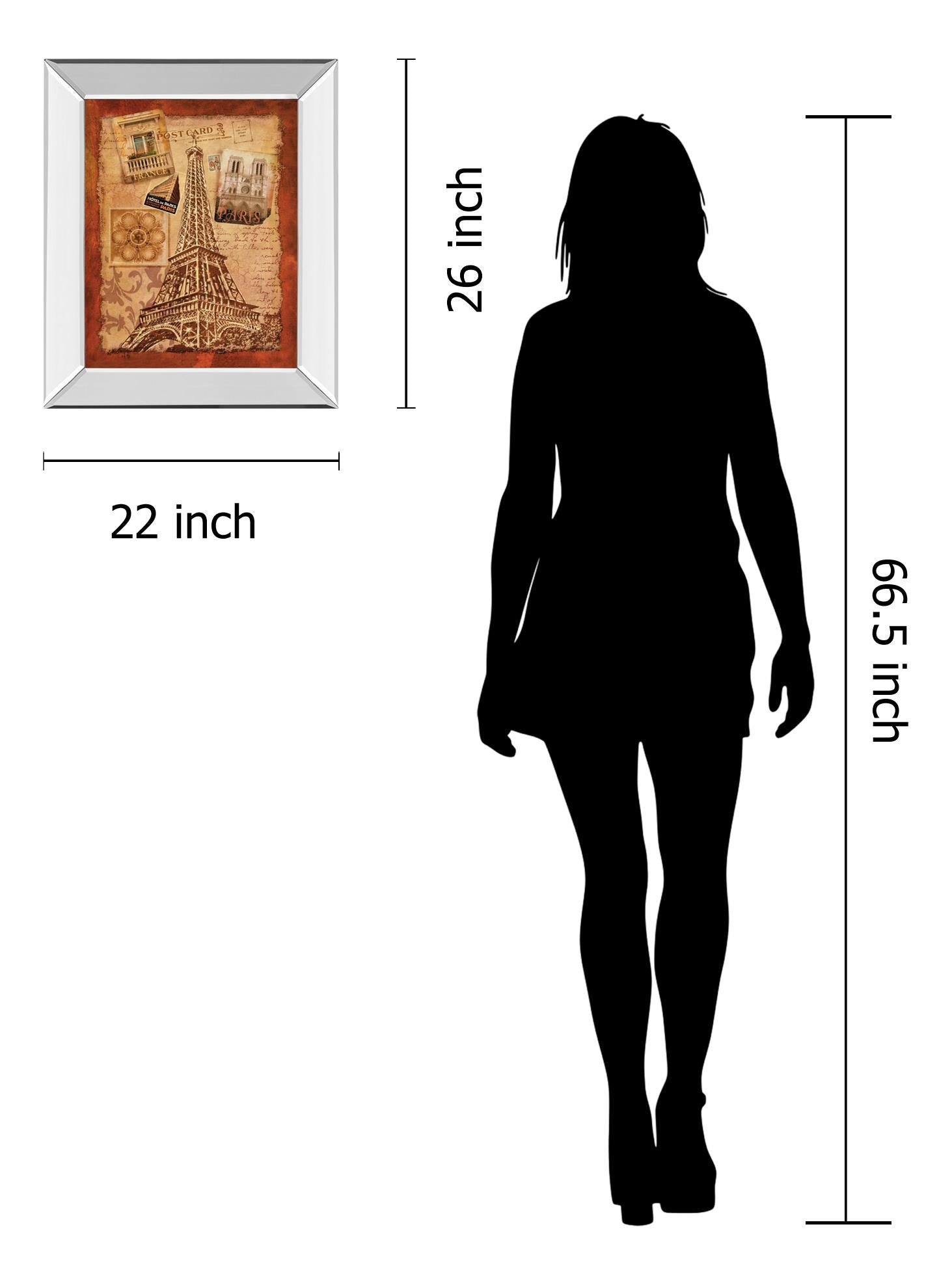 Mirrored Frame Memories Of Paris By Conrad Knutsen 22X26 Mirror Frame Print