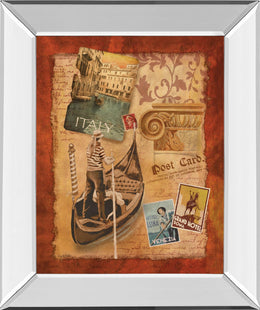 Mirrored Frame Memories Of Italy By Conrad Knutsen 22X26 Mirror Frame Print
