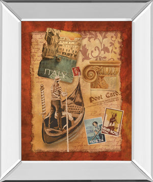 Mirrored Frame Memories Of Italy By Conrad Knutsen 22X26 Mirror Frame Print