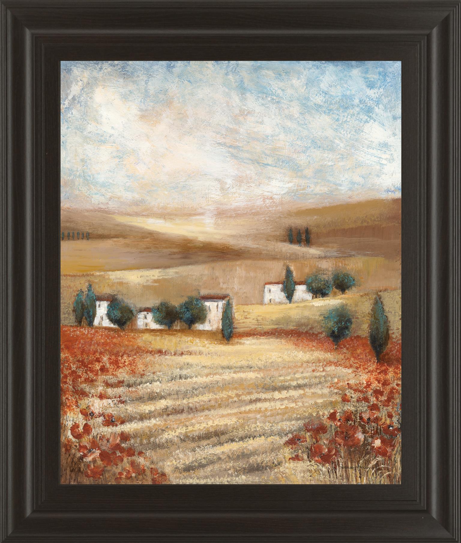 Hilltown Landscape I By Rosie Abrahams 22X26 Framed Print