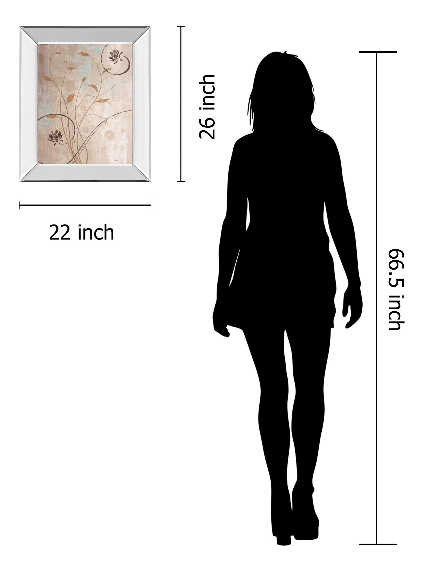 Mirrored Frame Spring Meadow I By Nan 22X26 Mirror Frame Print