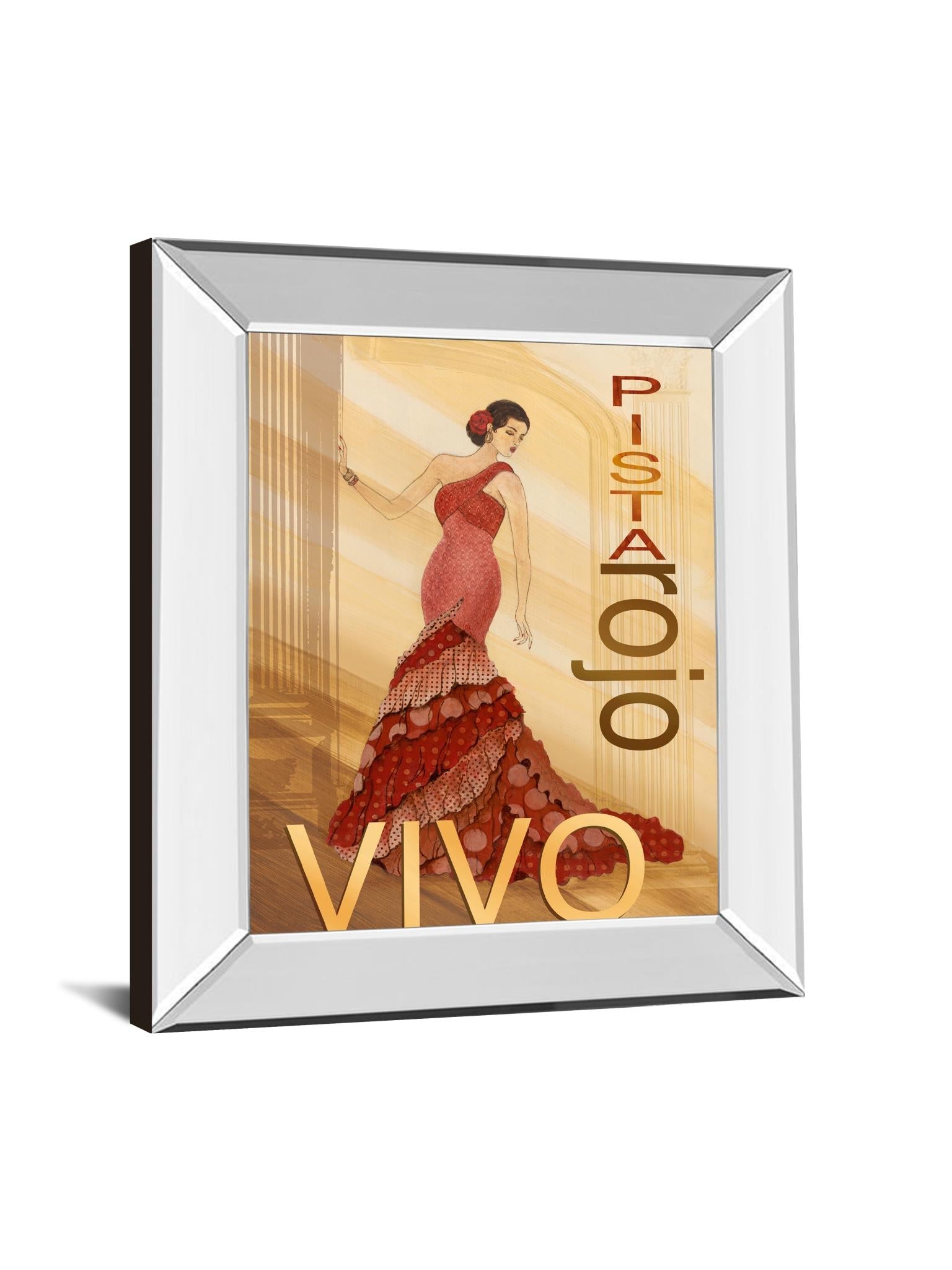 Mirrored Frame Pista Rojo By Tava Studio 22X26 Mirror Frame Print