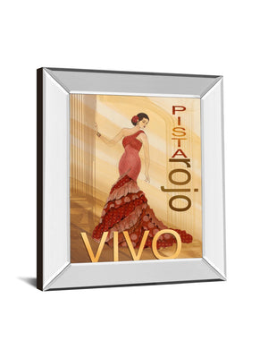 Mirrored Frame Pista Rojo By Tava Studio 22X26 Mirror Frame Print