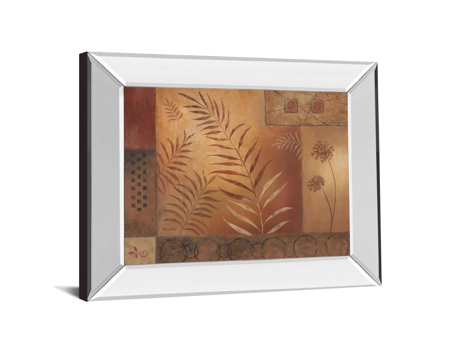 Mirrored Frame Modern Fern Ii By Vivian Flasch 22X26 Mirror Frame Print