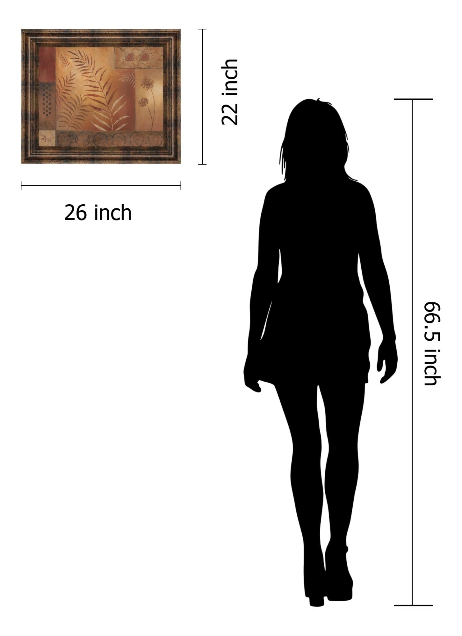 Modern Fern Ii By Vivian Flasch 22X26 Framed Print