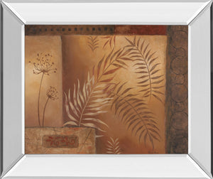 Mirrored Frame Modern Fern I By Vivian Flasch 22X26 Mirror Frame Print