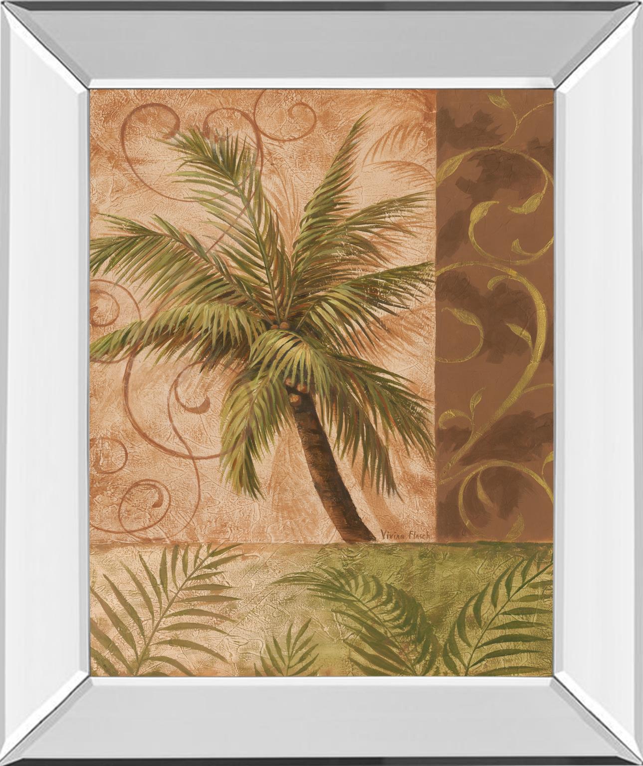 Mirrored Frame Tropical Breeze I By Vivian Flasch 22X26 Mirror Frame Print