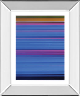 Mirrored Frame Abstract Blues By Mark Baker 22X26 Mirror Frame Print