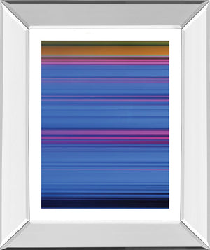 Mirrored Frame Abstract Blues By Mark Baker 22X26 Mirror Frame Print