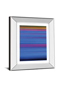Mirrored Frame Abstract Blues By Mark Baker 22X26 Mirror Frame Print