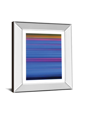 Mirrored Frame Abstract Blues By Mark Baker 22X26 Mirror Frame Print