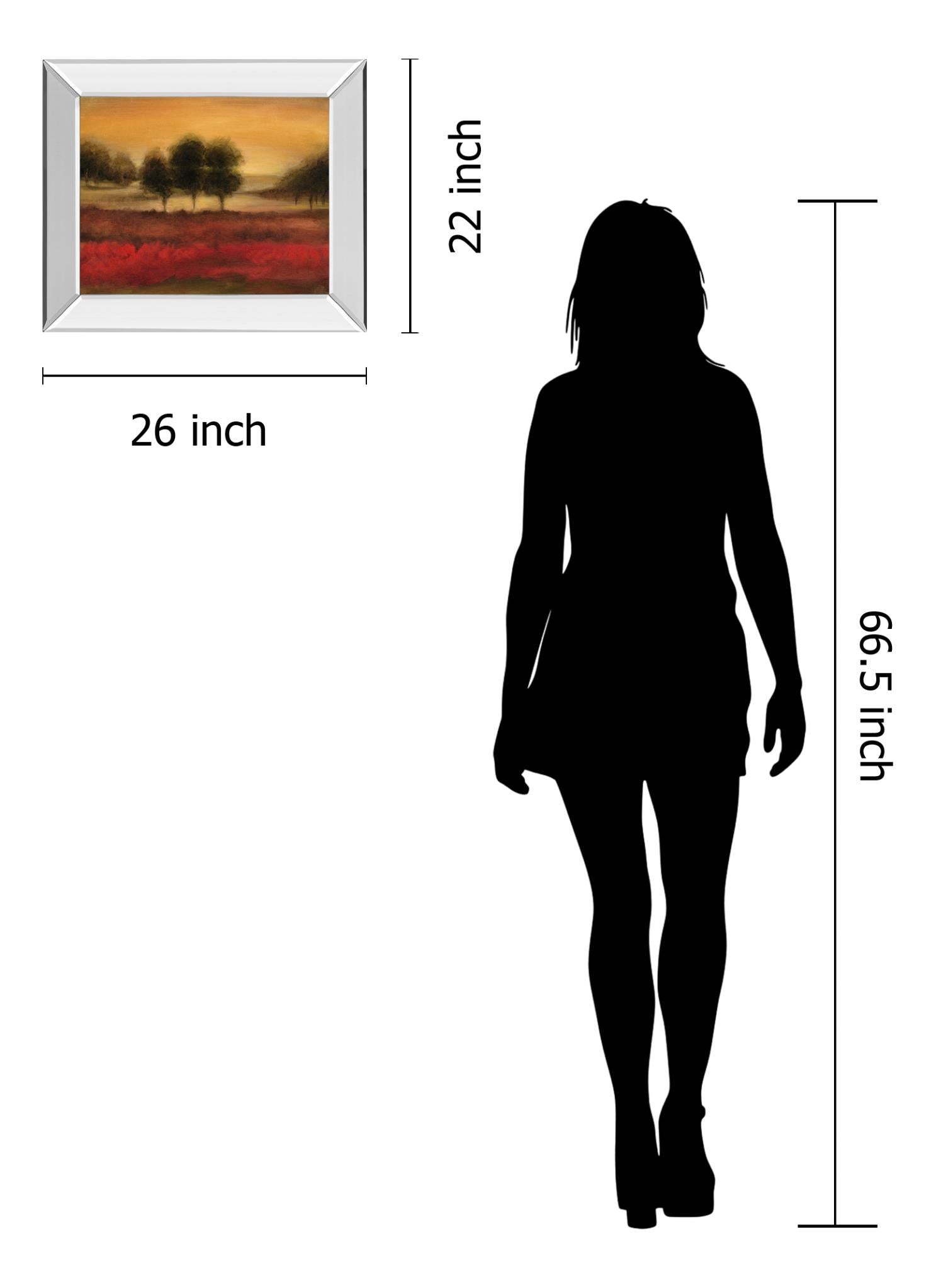 Mirrored Frame Printed Mcintire Grove Ii By Ethan Harper 22X26 Mirror Frame Print