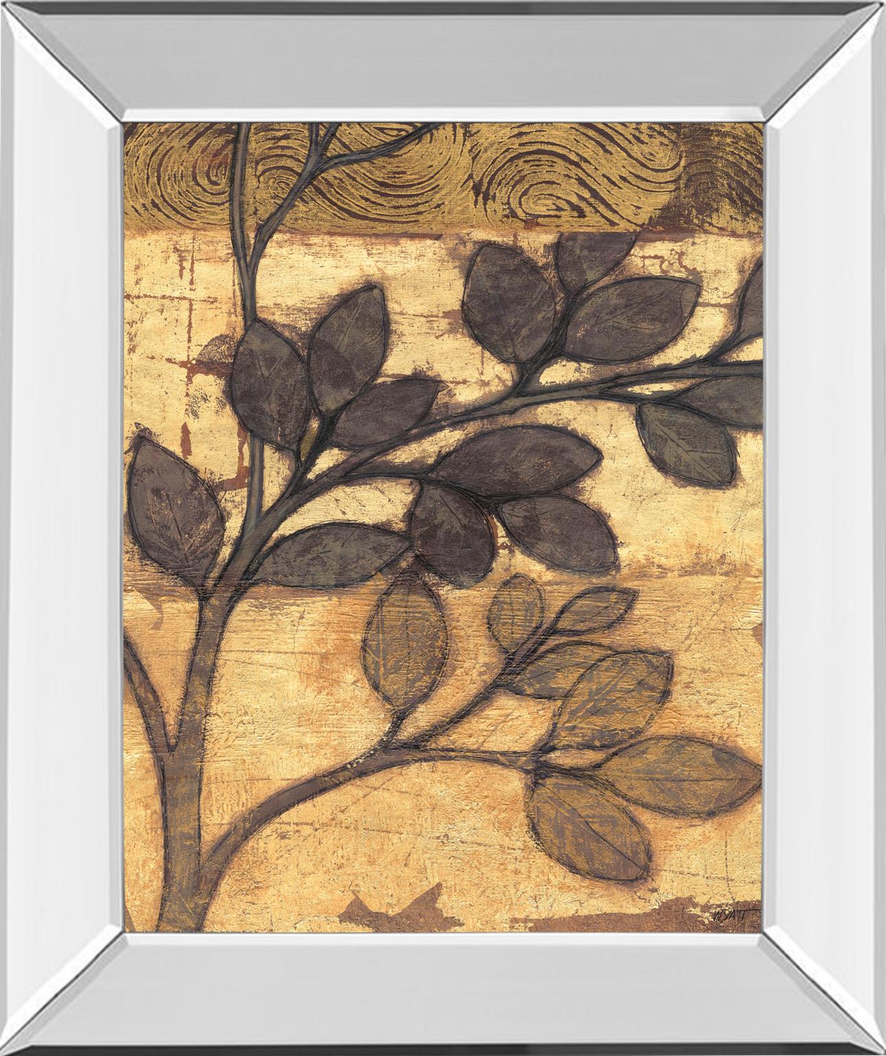 Mirrored Frame Bronzed Branches Ii By Norman Wyatt, Jr. 22X26 Mirror Frame Print