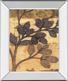Mirrored Frame Bronzed Branches Ii By Norman Wyatt, Jr. 22X26 Mirror Frame Print