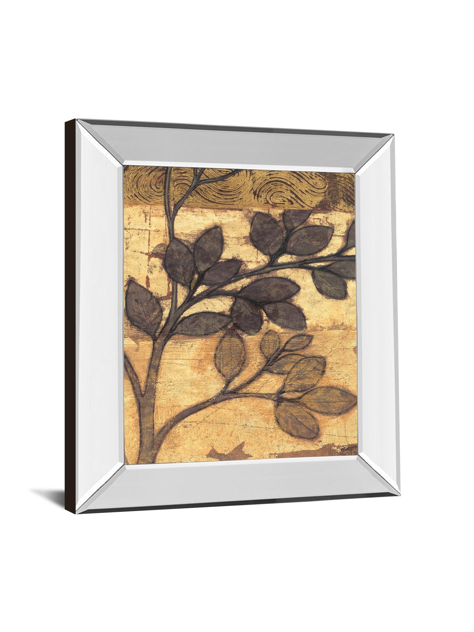 Mirrored Frame Bronzed Branches Ii By Norman Wyatt, Jr. 22X26 Mirror Frame Print