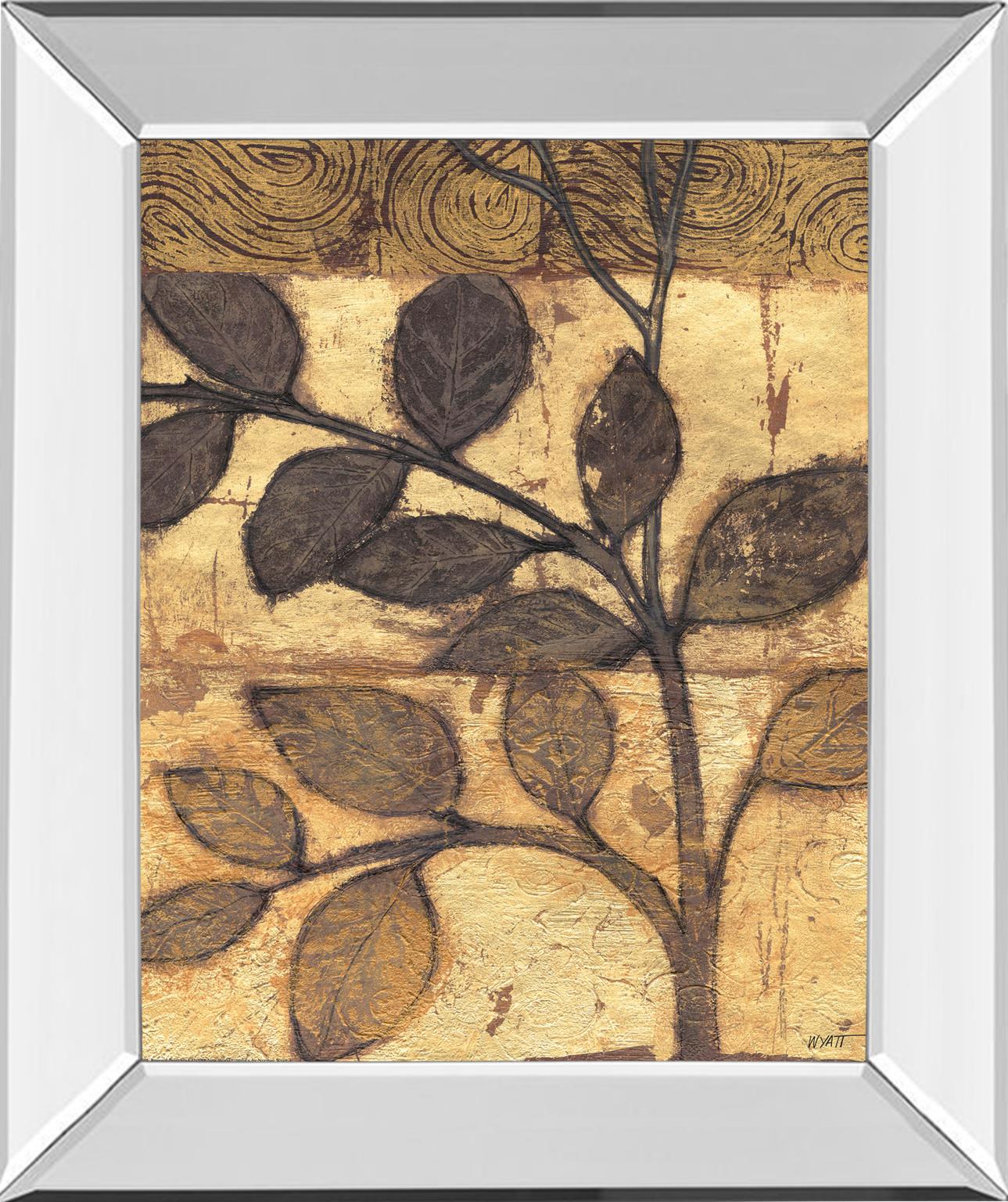 Mirrored Frame Bronzed Branches I By Norman Wyatt, Jr. 22X26 Mirror Frame Print