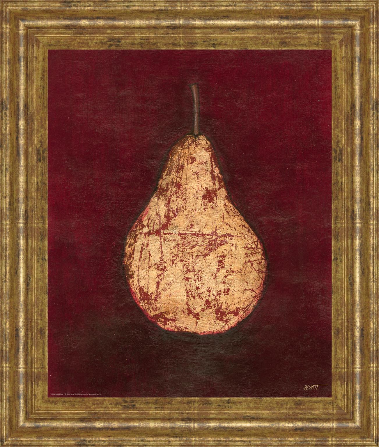 Gold Pear  By Norman Wyatt, Jr. 22X26 Framed Print
