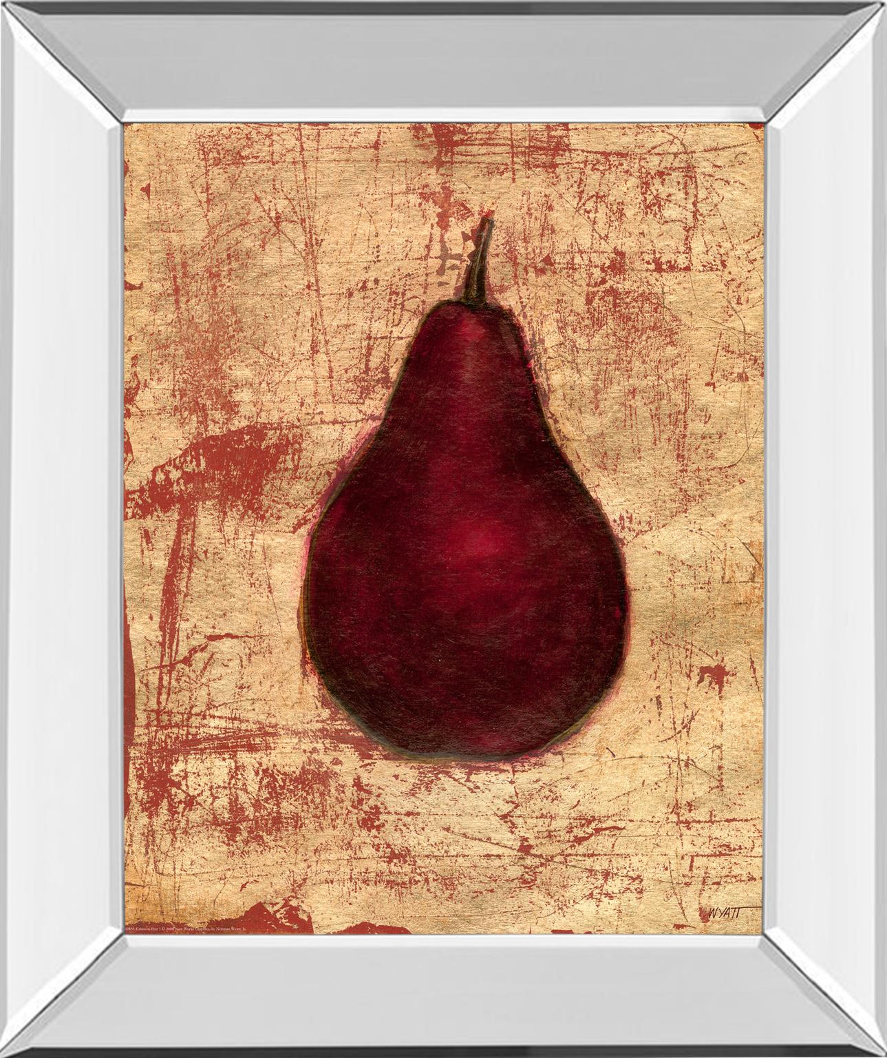 Mirrored Frame Crimson Pear  By Norman Wyatt, Jr. 22X26 Mirror Frame Print