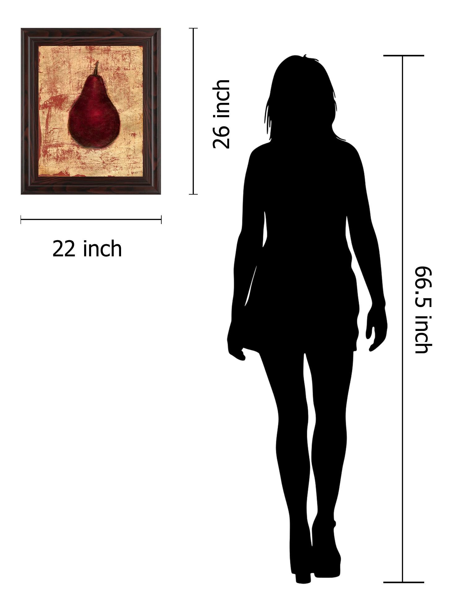 Crimson Pear  By Norman Wyatt, Jr. 22X26 Framed Print