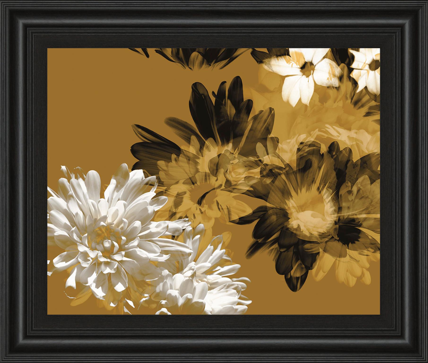 Golden Bloom I By A.Project 22X26 Framed Print