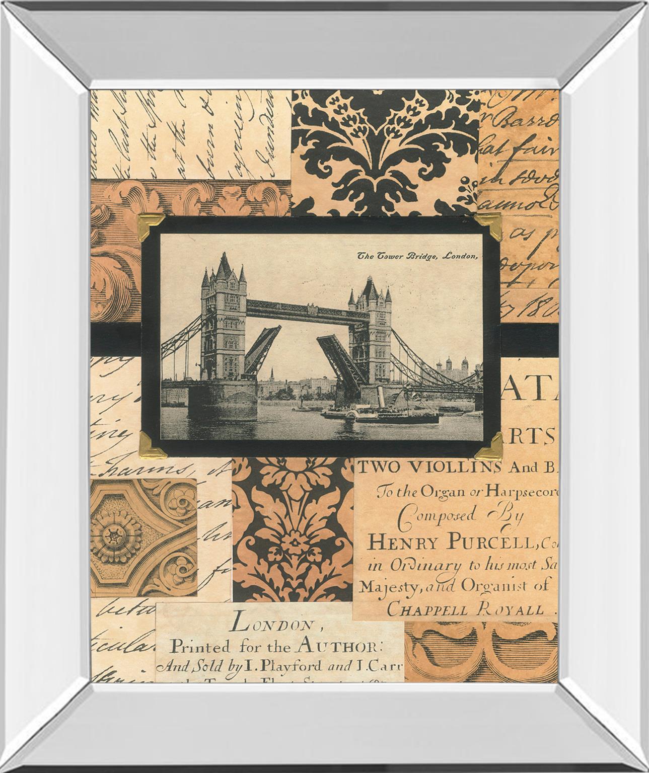 Mirrored Frame Travel Collage Ii By Gillian Fullard 22X26 Mirror Frame Print