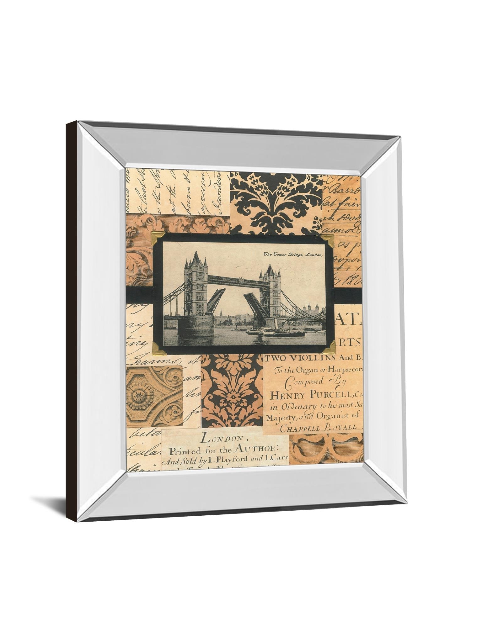 Mirrored Frame Travel Collage Ii By Gillian Fullard 22X26 Mirror Frame Print