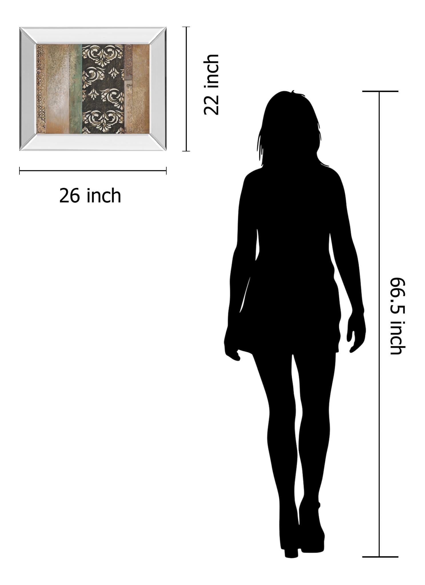 Mirrored Frame Maze Ii By Susan Osbourne 22X26 Mirror Frame Print