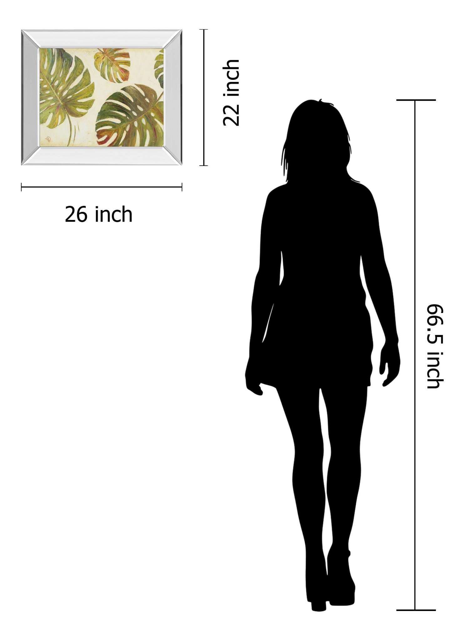 Mirrored Frame Organic I By Patricia Pinto 22X26 Mirror Frame Print