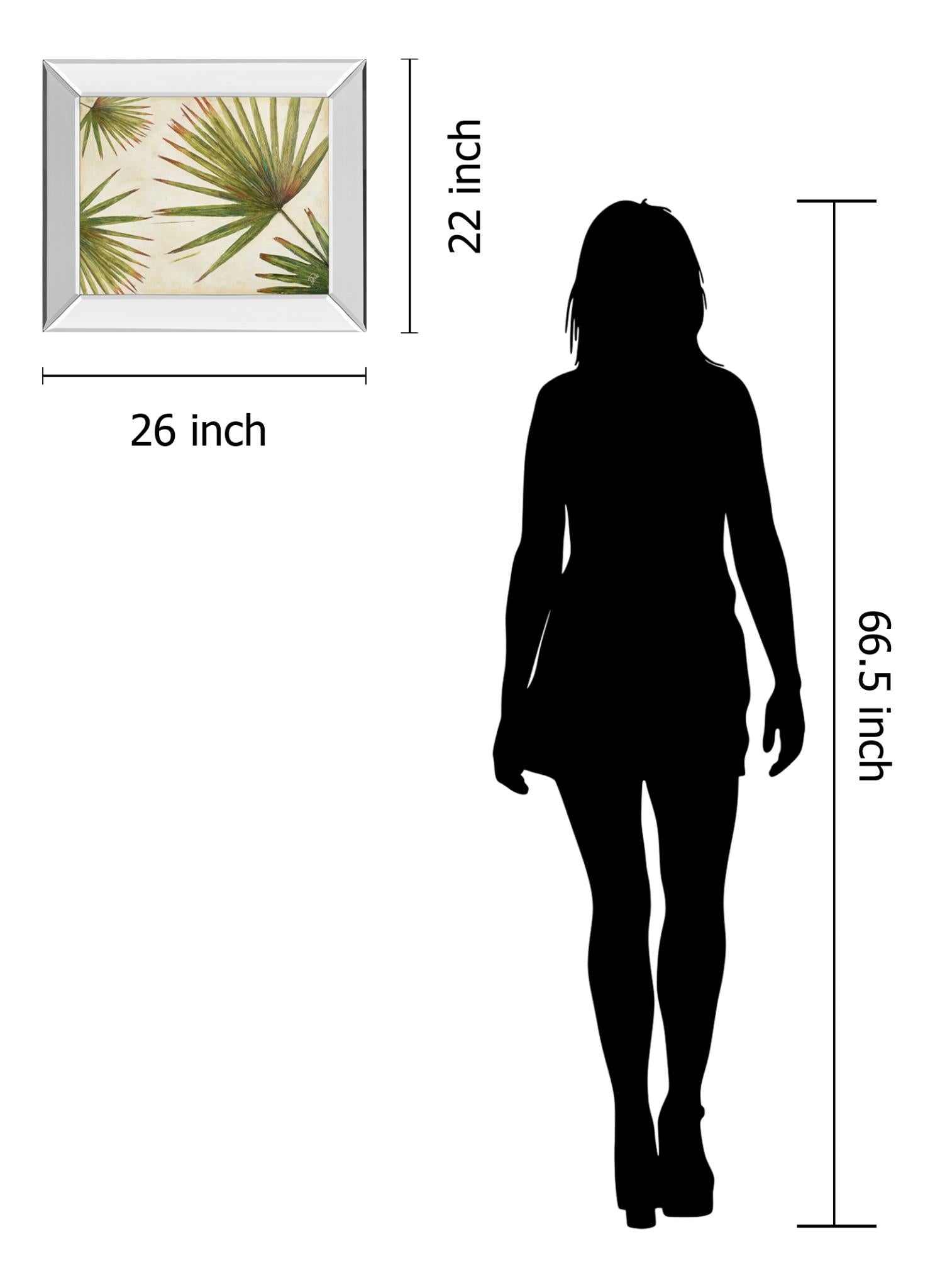 Mirrored Frame Organic Ii By Patricia Pinto 22X26 Mirror Frame Print