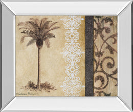 Mirrored Frame Decorative Palm Ii By Michael Marcon 22X26 Mirror Frame Print