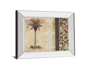 Mirrored Frame Decorative Palm Ii By Michael Marcon 22X26 Mirror Frame Print