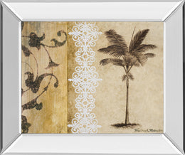 Mirrored Frame Decorative Palm I By Michael Marcon 22X26 Mirror Frame Print