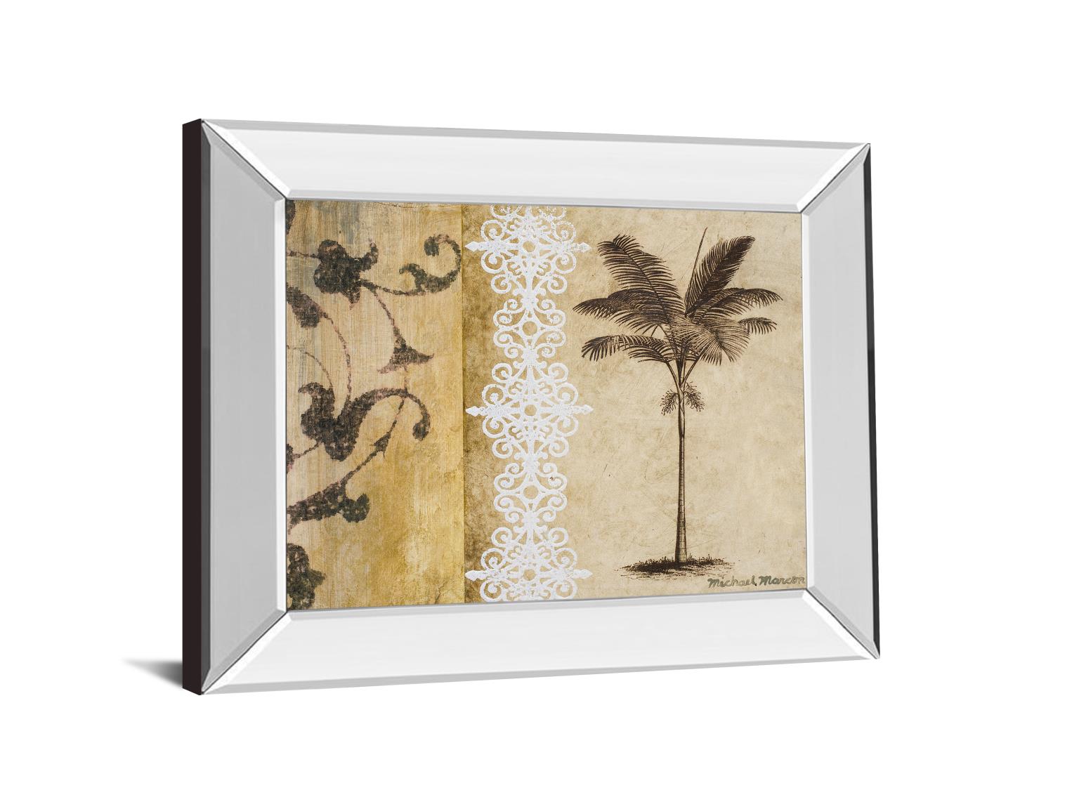Mirrored Frame Decorative Palm I By Michael Marcon 22X26 Mirror Frame Print