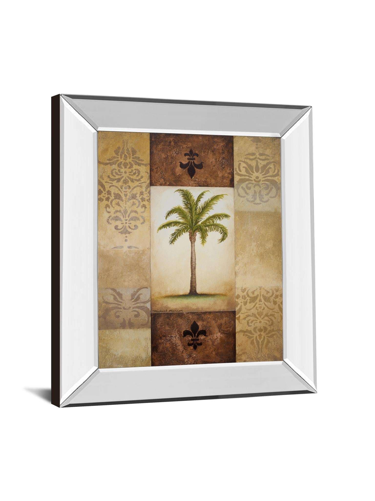 Mirrored Frame Fantasy Palm I By Michael Marcon 22X26 Mirror Frame Print