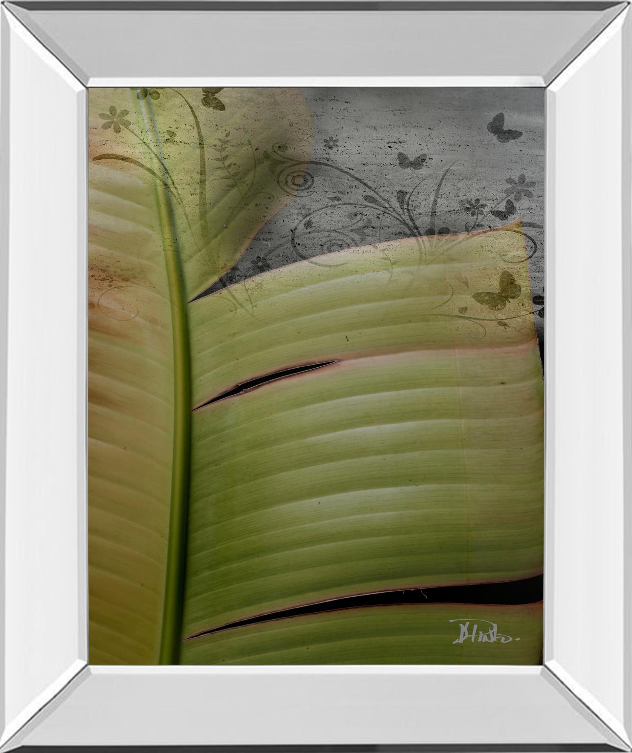 Mirrored Frame Butterfly Palm Ii By Patricia Pinto 22X26 Mirror Frame Print