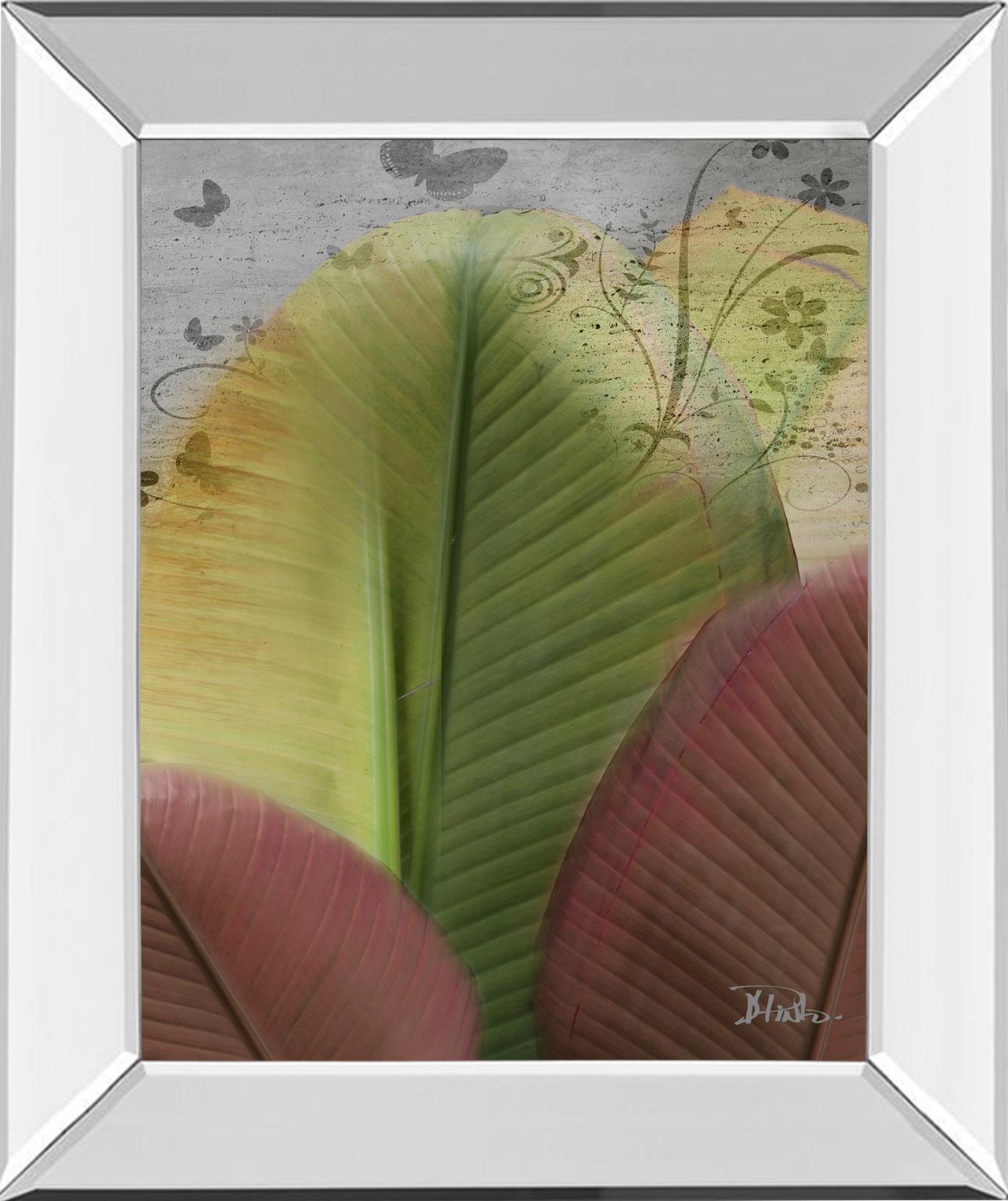 Mirrored Frame Butterfly Palm I By Patricia Pinto 22X26 Mirror Frame Print