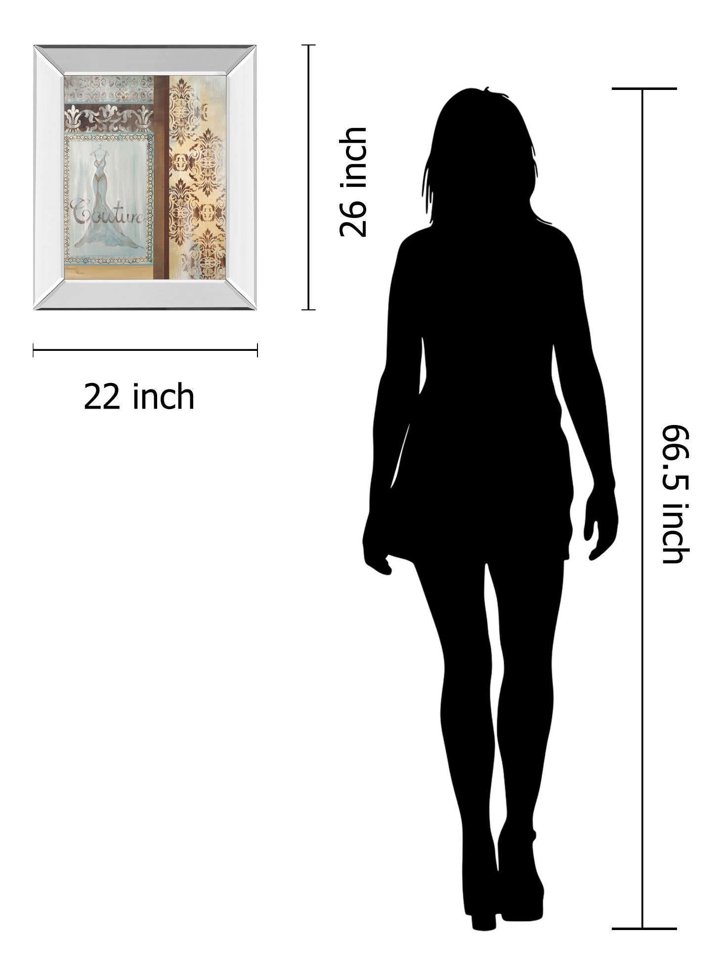 Mirrored Frame Couture By Hamkimipour-Ritter 22X26 Mirror Frame Print