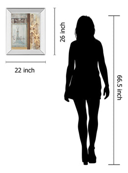 Mirrored Frame Couture By Hamkimipour-Ritter 22X26 Mirror Frame Print