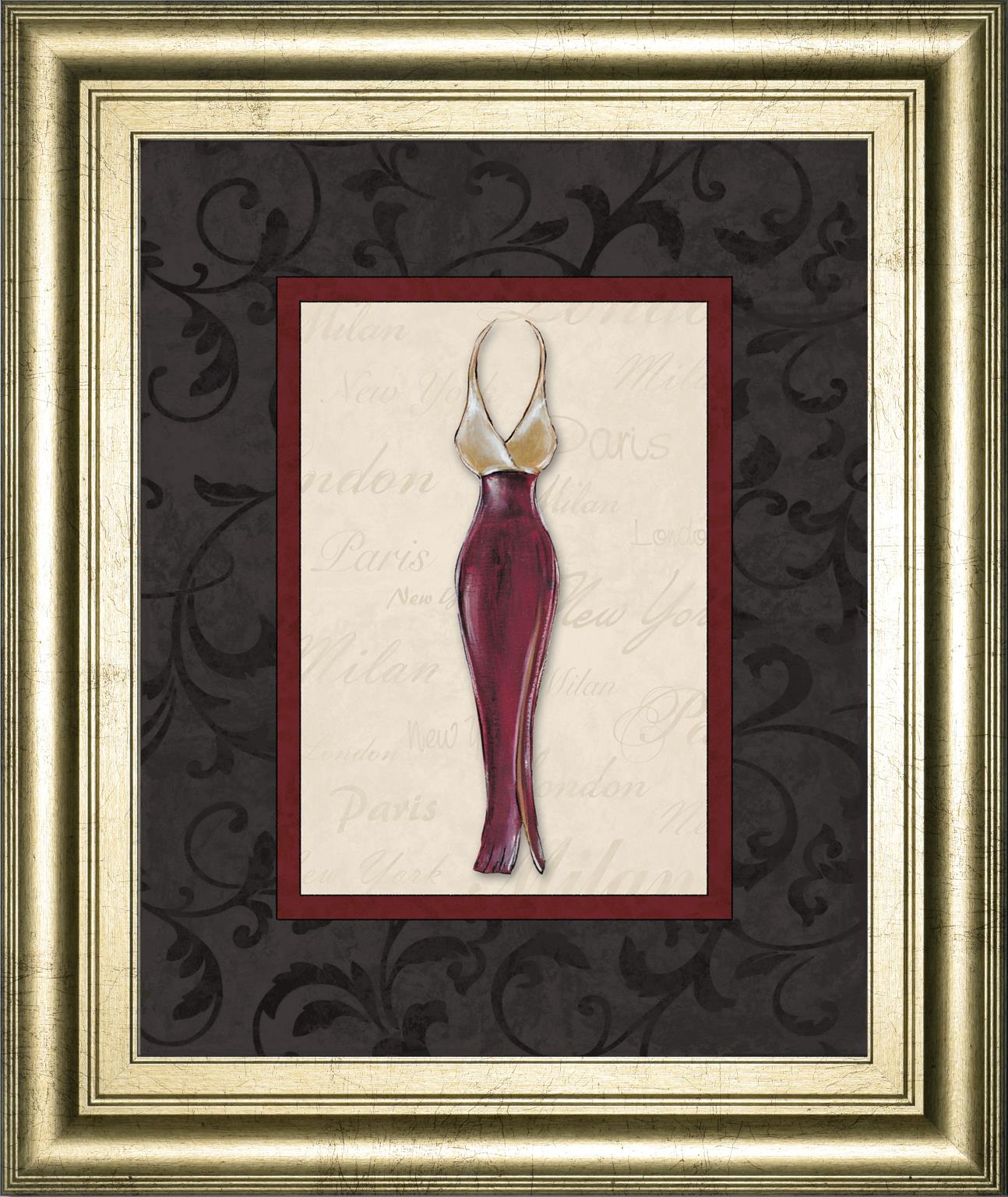 Fashion Dress Ii By Susan Osbourne 22X26 Framed Print