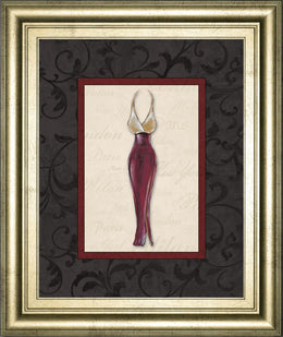 Fashion Dress Ii By Susan Osbourne 22X26 Framed Print