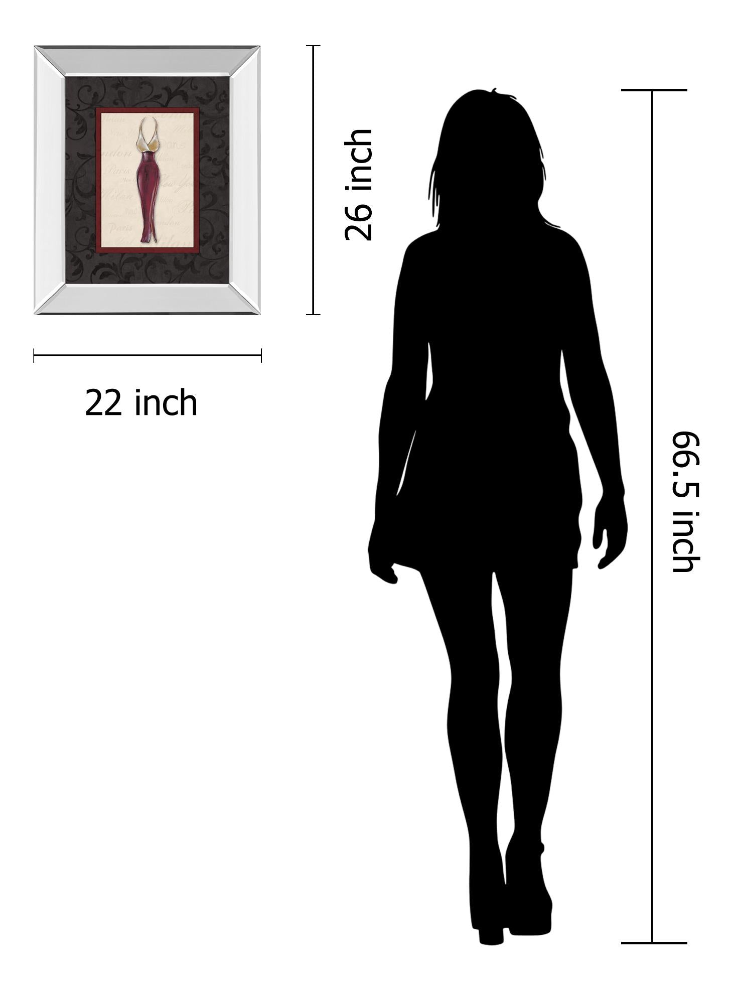 Mirrored Frame Fashion Dress Ii By Susan Osbourne 22X26 Mirror Frame Print