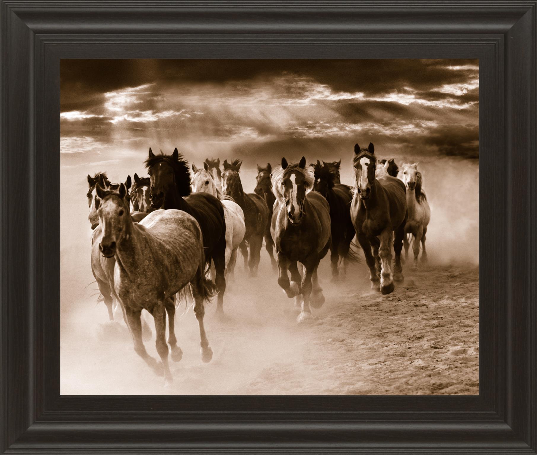 Running Horses By Monte Naglar 22X26 Framed Print