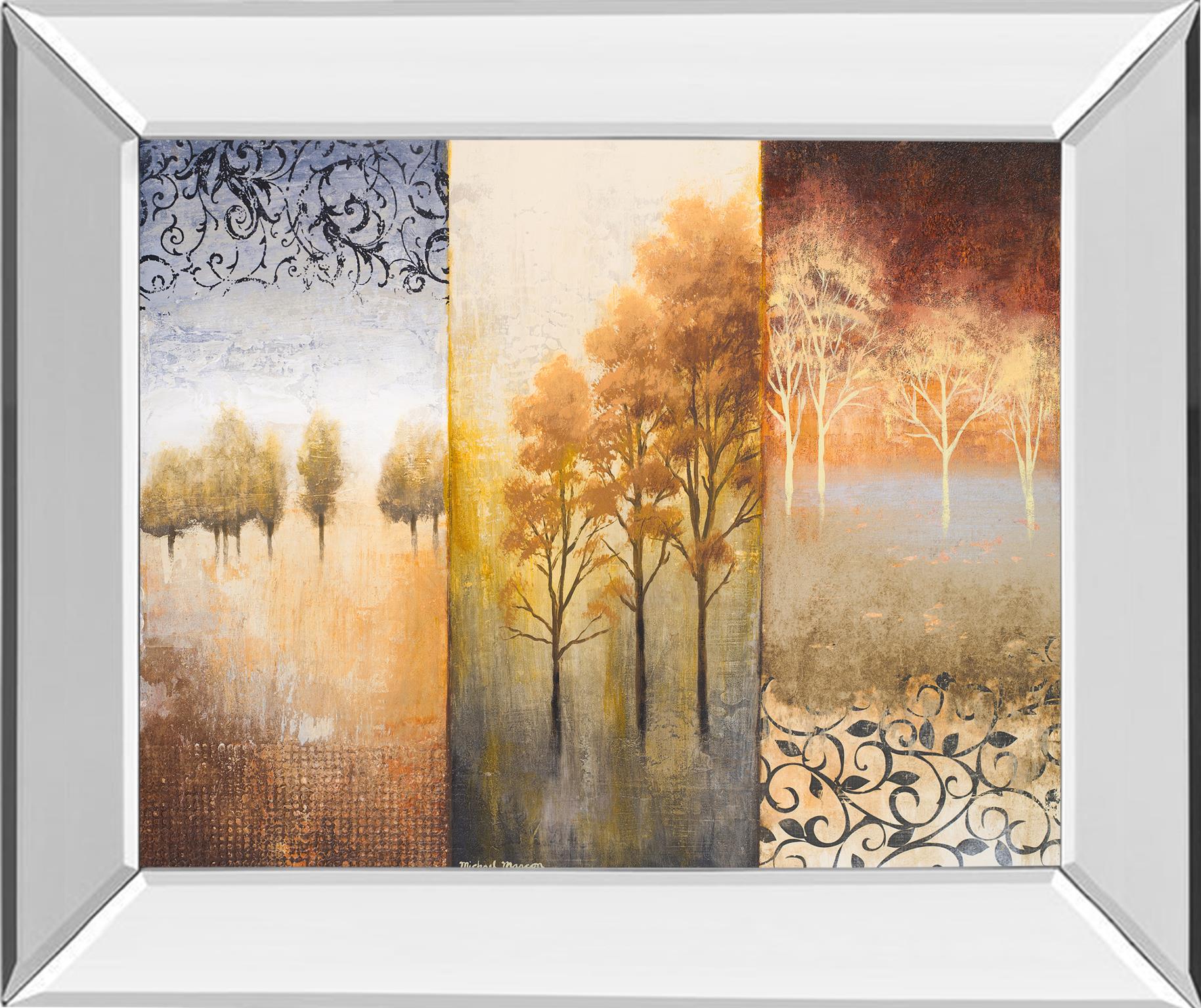 Mirrored Frame Lost In Trees Ii By Michael Marcon 22X26 Mirror Frame Print