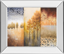 Mirrored Frame Lost In Trees Ii By Michael Marcon 22X26 Mirror Frame Print