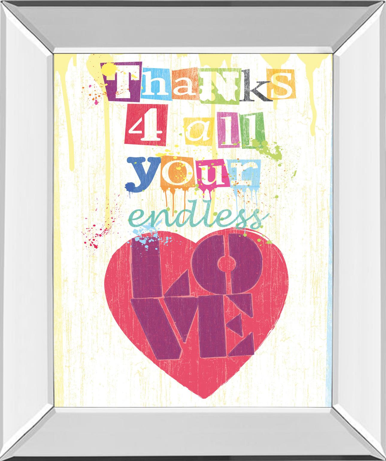 Mirrored Frame Must Be Love Ii By Tom Frazier 22X26 Mirror Frame Print