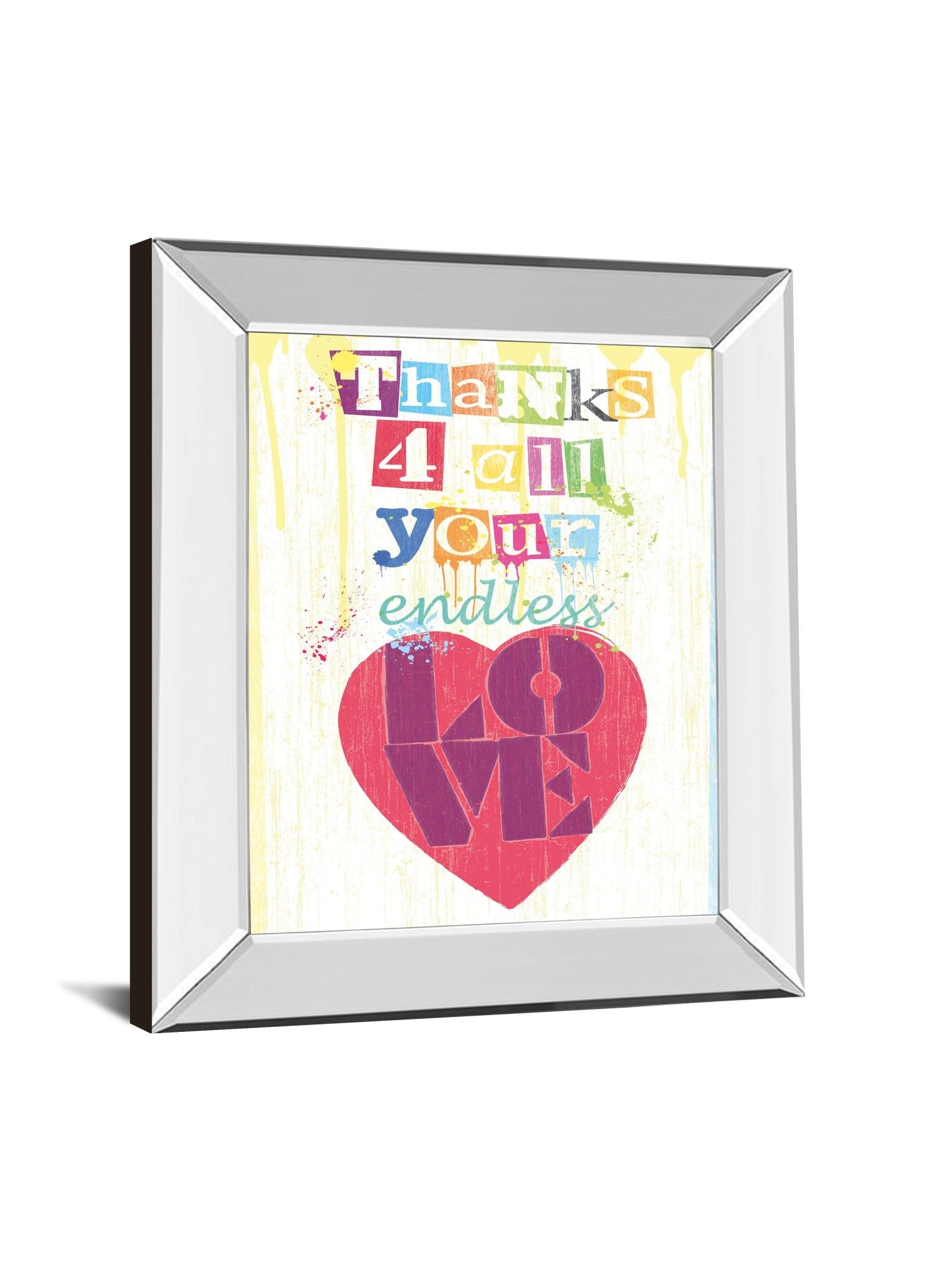 Mirrored Frame Must Be Love Ii By Tom Frazier 22X26 Mirror Frame Print