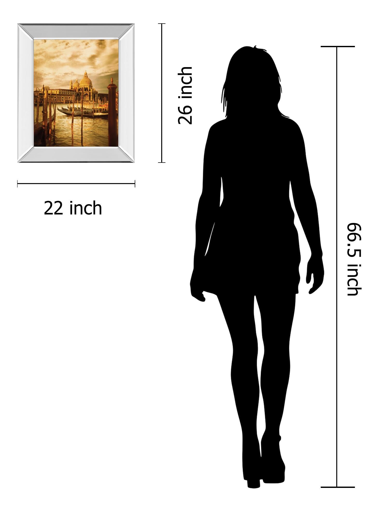 Mirrored Frame Venezia Sunset Ii By Thompson 22X26 Mirror Frame Print