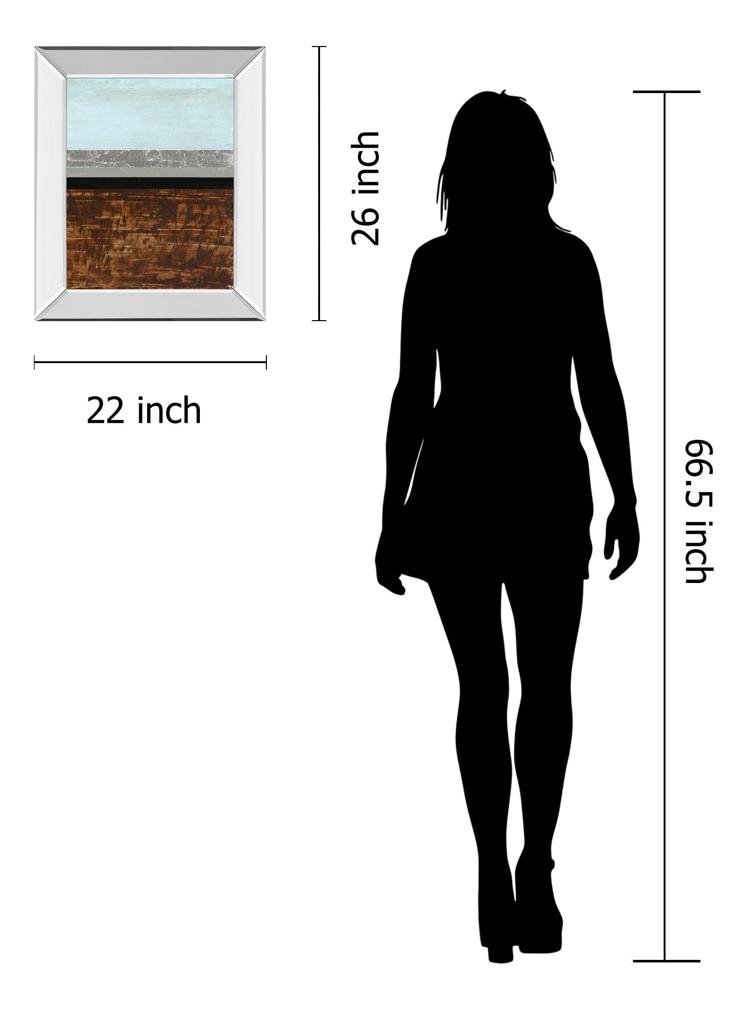 Mirrored Frame Textured Light Ii By Natalie Avondet 22X26 Mirror Frame Print