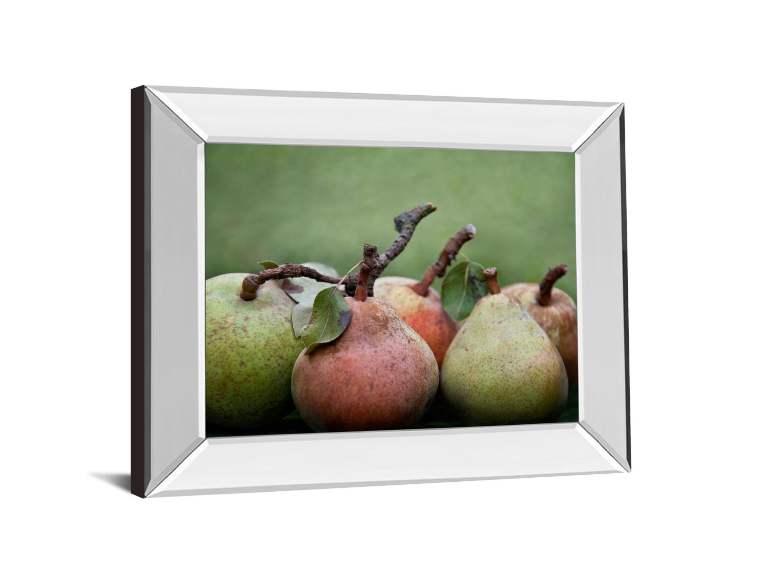 Mirrored Frame Comice Pear I By Rachel Perry 22X26 Mirror Frame Print
