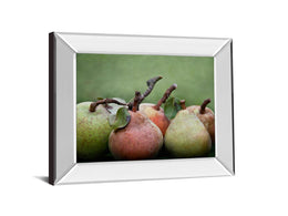 Mirrored Frame Comice Pear I By Rachel Perry 22X26 Mirror Frame Print